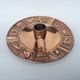 Ashtray and bronze candle holder with the 12 astrological signs of the zodiac