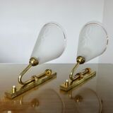 Pair of large wall lamps art deco 1930