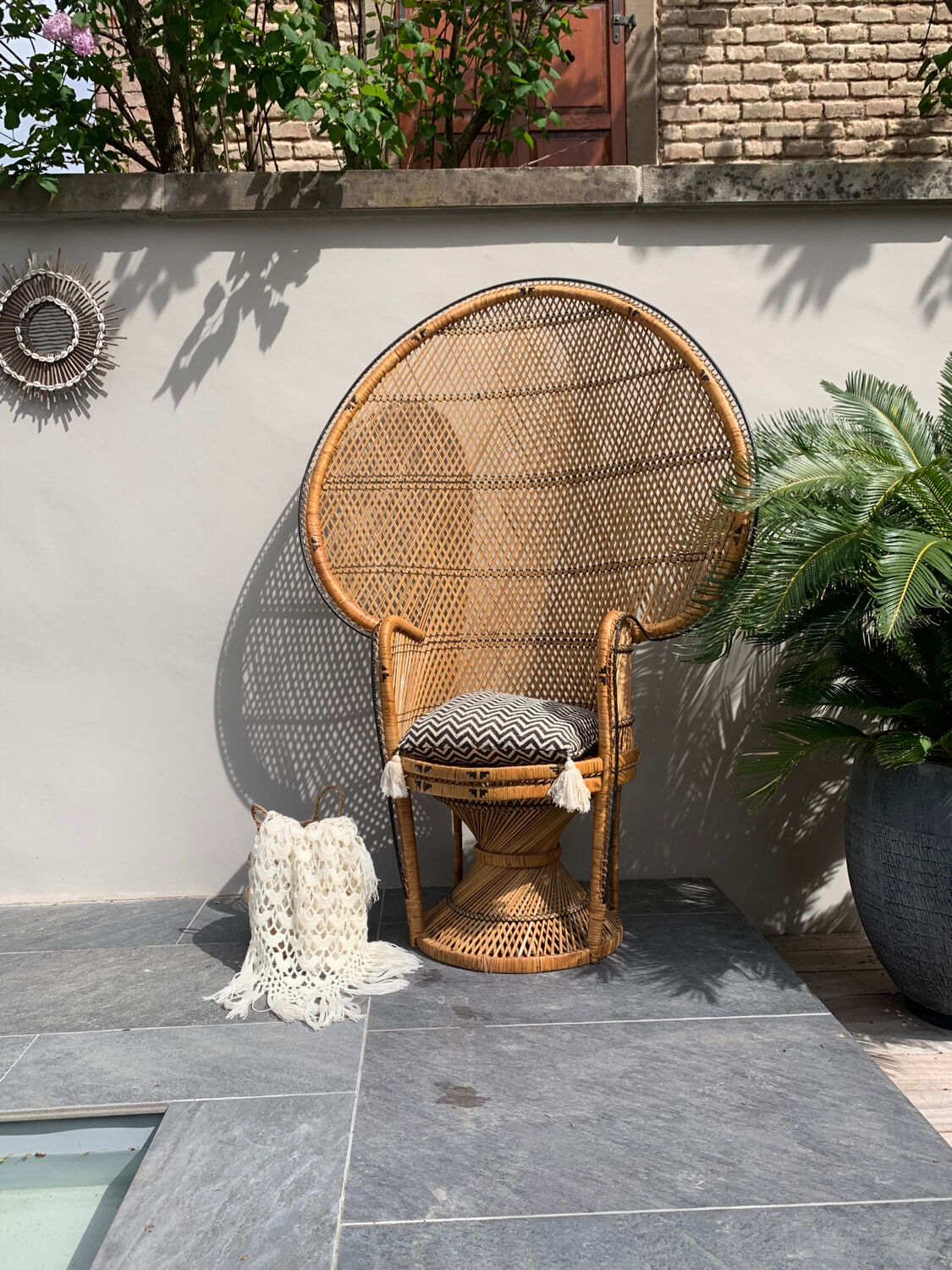 Armchair Emmanuelle vintage rattan