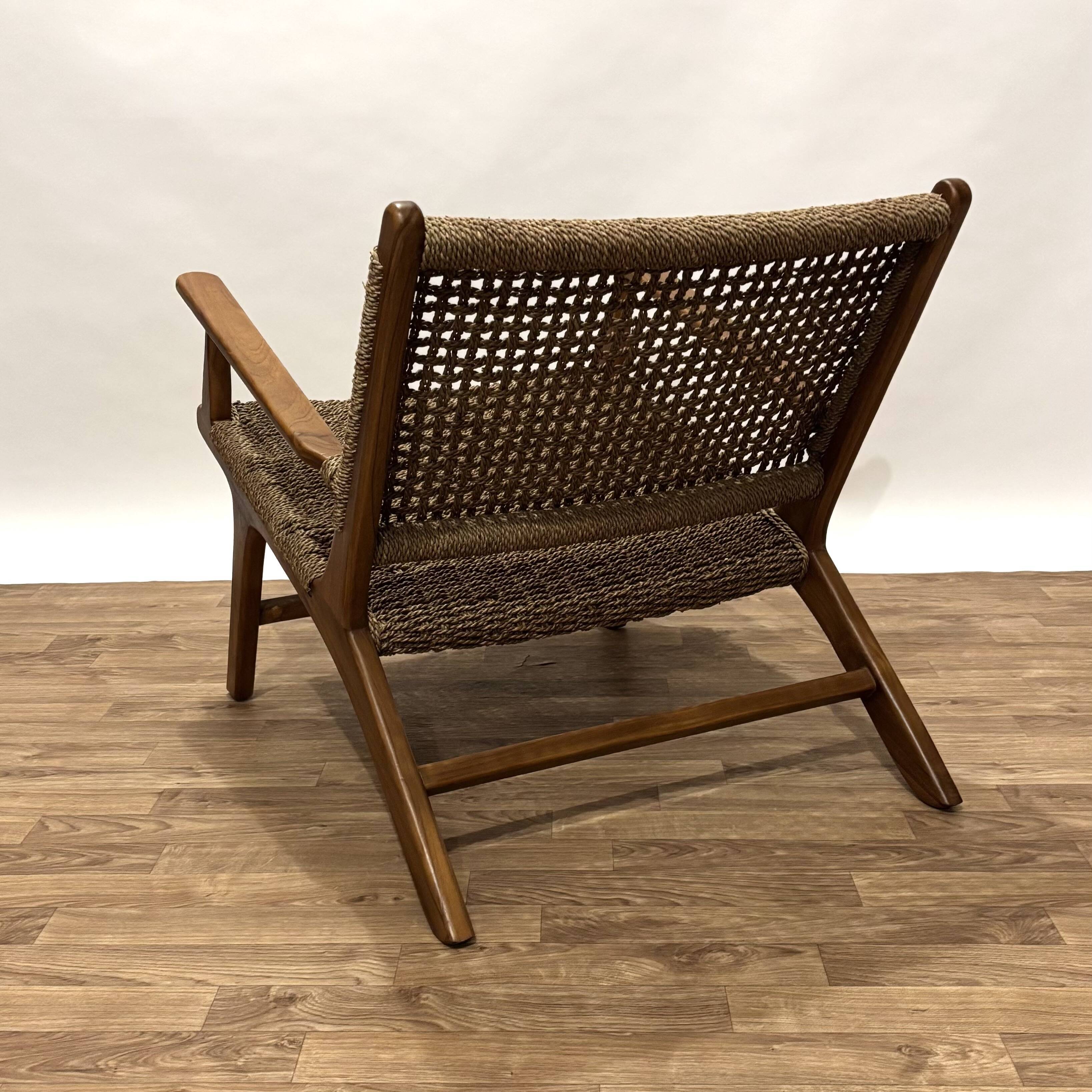 Paire de fauteuils Olivier de Schrijver en corde
