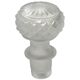 Vintage 1950s French Frosted Glass Decanter - Embossed Grapevine