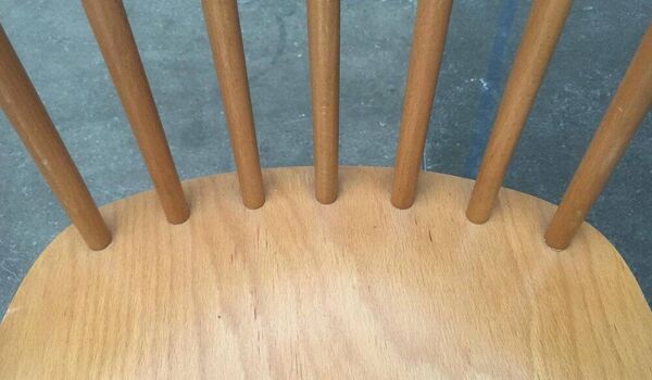 Chaises de salle à manger allemandes milieu du siècle, lot de 3