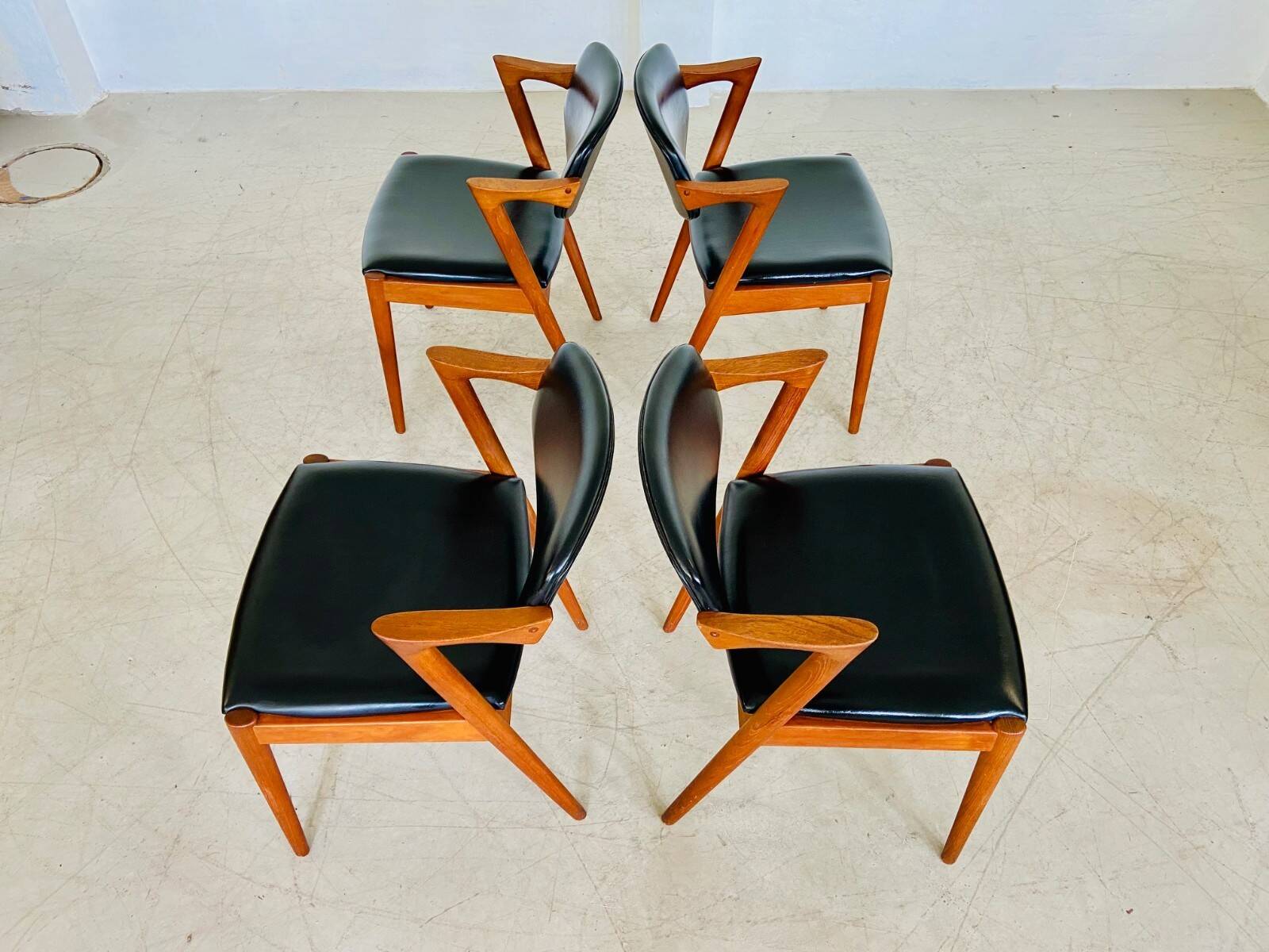Danish vintage Kai Kristiansen model 42 chairs for Schou Andersens Møbelabrik