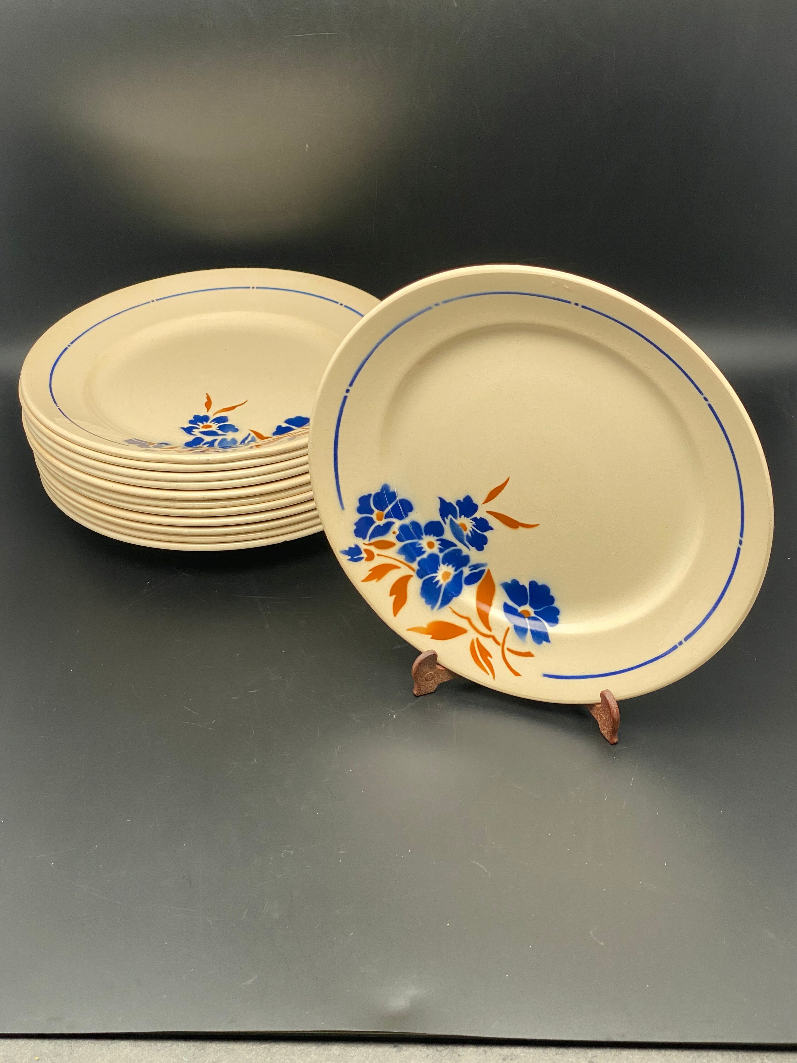 Flat plates Flowers Marine Badonviller