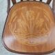 6 bistro chairs, pattern on the seat