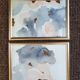 Peintures aquarelles construction abstraite