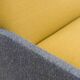 1950s streamline design sofa bed – Light yellow & grey mottled