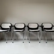 Four vintage bucket chairs SMK400K from Drabert designed by Gerd Lange