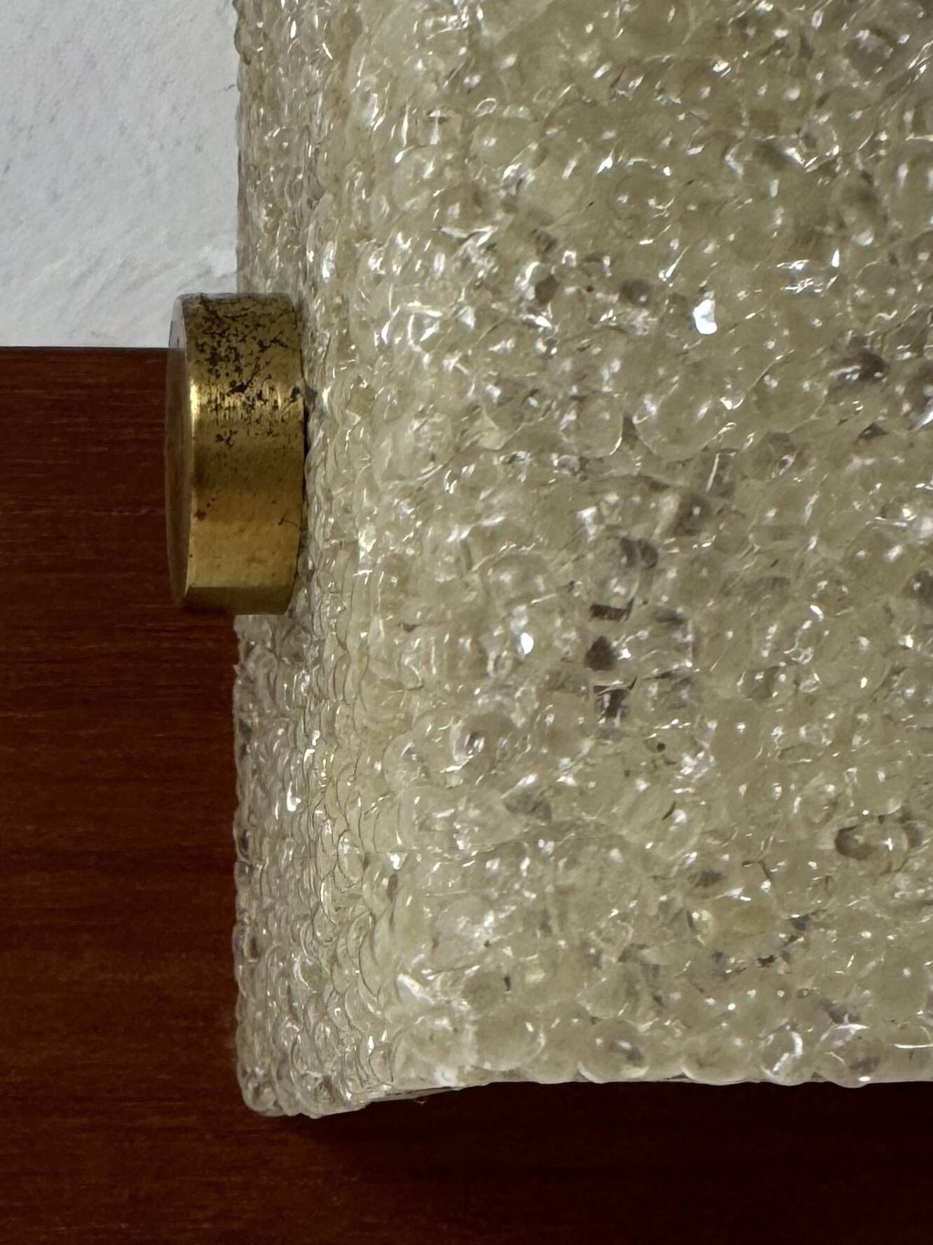 Vintage wall light, Perspex and wood, France, 1960.