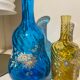 2 painted and enamelled turned glass bottles Napoleon III 3