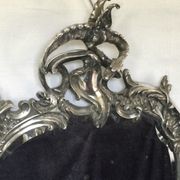Nineteenth century mirror in silver bronze