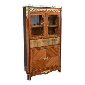 Meuble vitrine en Marqueterie, - louis