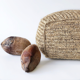 Pouf square floor cushion in natural bohemian jute raffia