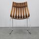 Ensemble de six chaises de salle à manger scandinaves en teck des années 1980