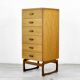 Midcentury G Plan Quadrille Teal Tallboy / Chest Of Drawers. Vintage Modern