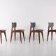 Set de 4 chaises Roger Landault modèle "6517"