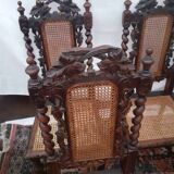 5 chaises style Louis XIII