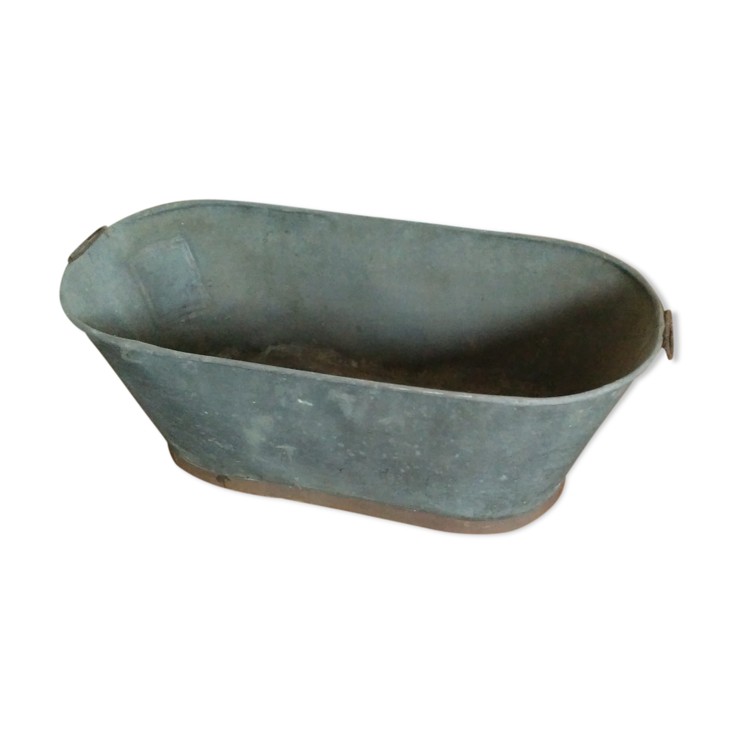 Old zinc bathtub