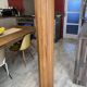 Baumann style wooden free-standing folding screen vintage 1950s