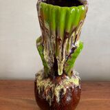 Large vase style Vallauris pistachio