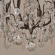 brass cage chandelier with crystal tassels