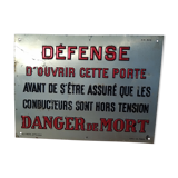 Vintage industrial metal plate