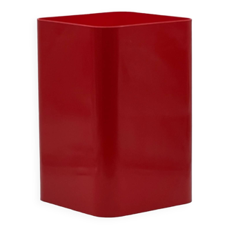 Kartell 4672: Iconic 70s Paper Basket by Ufficio Tecnico-Vibrant Red Glossy