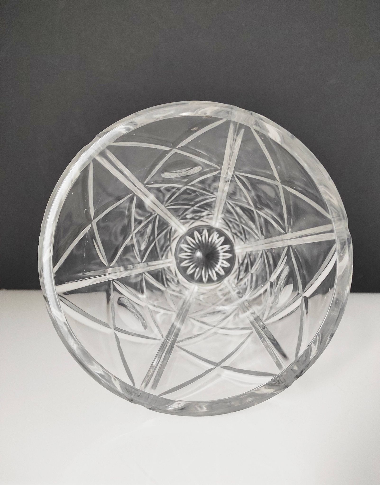Vase en cristal décor de pastilles 25,5 cm