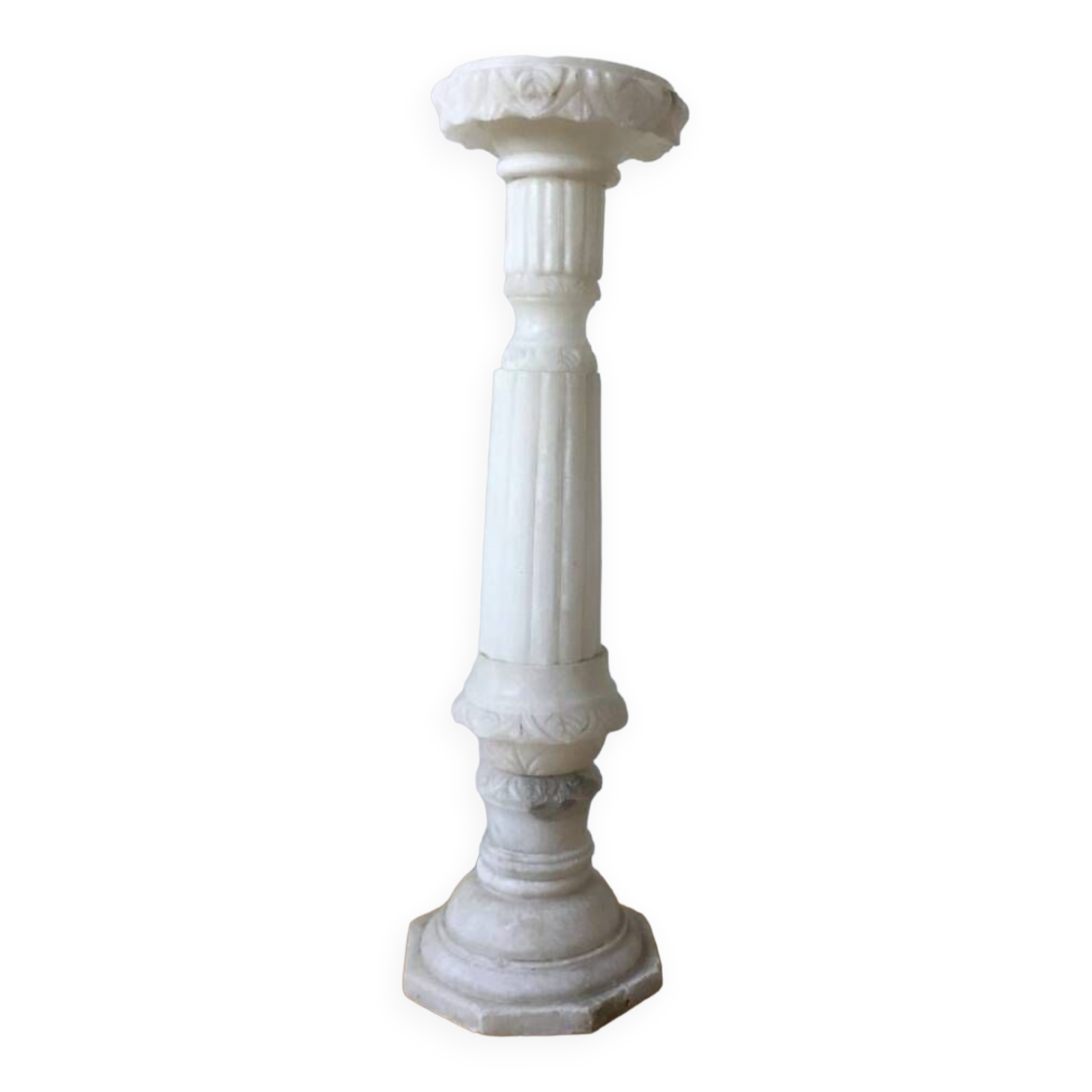 Carved marble pedestal