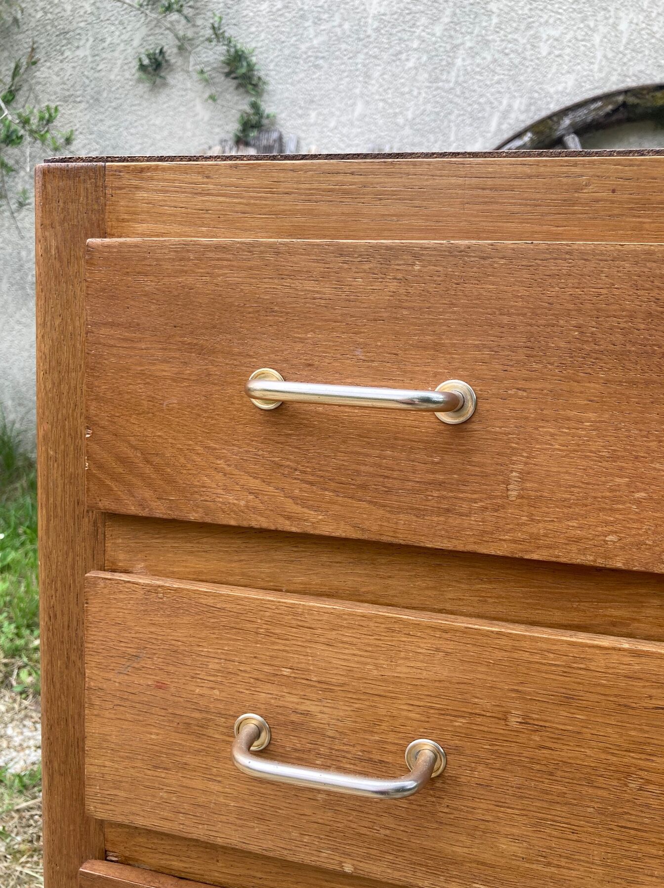 Vintage chest of drawers compass feet