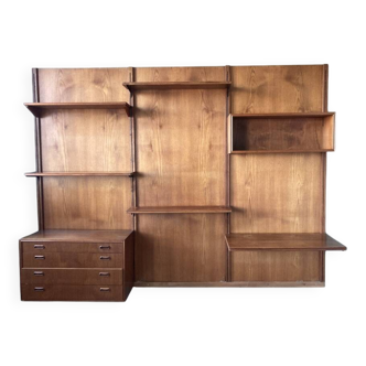 bibliothèque murale type scandinave en tek