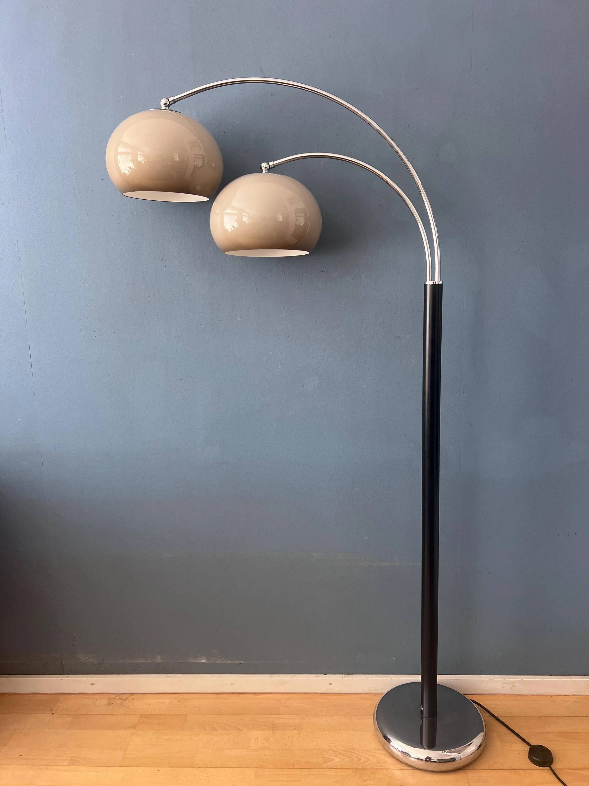 Dijkstra Mid-Century double arc mushroom floor lamp