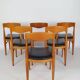 Serie de 6 chaises scandinaves