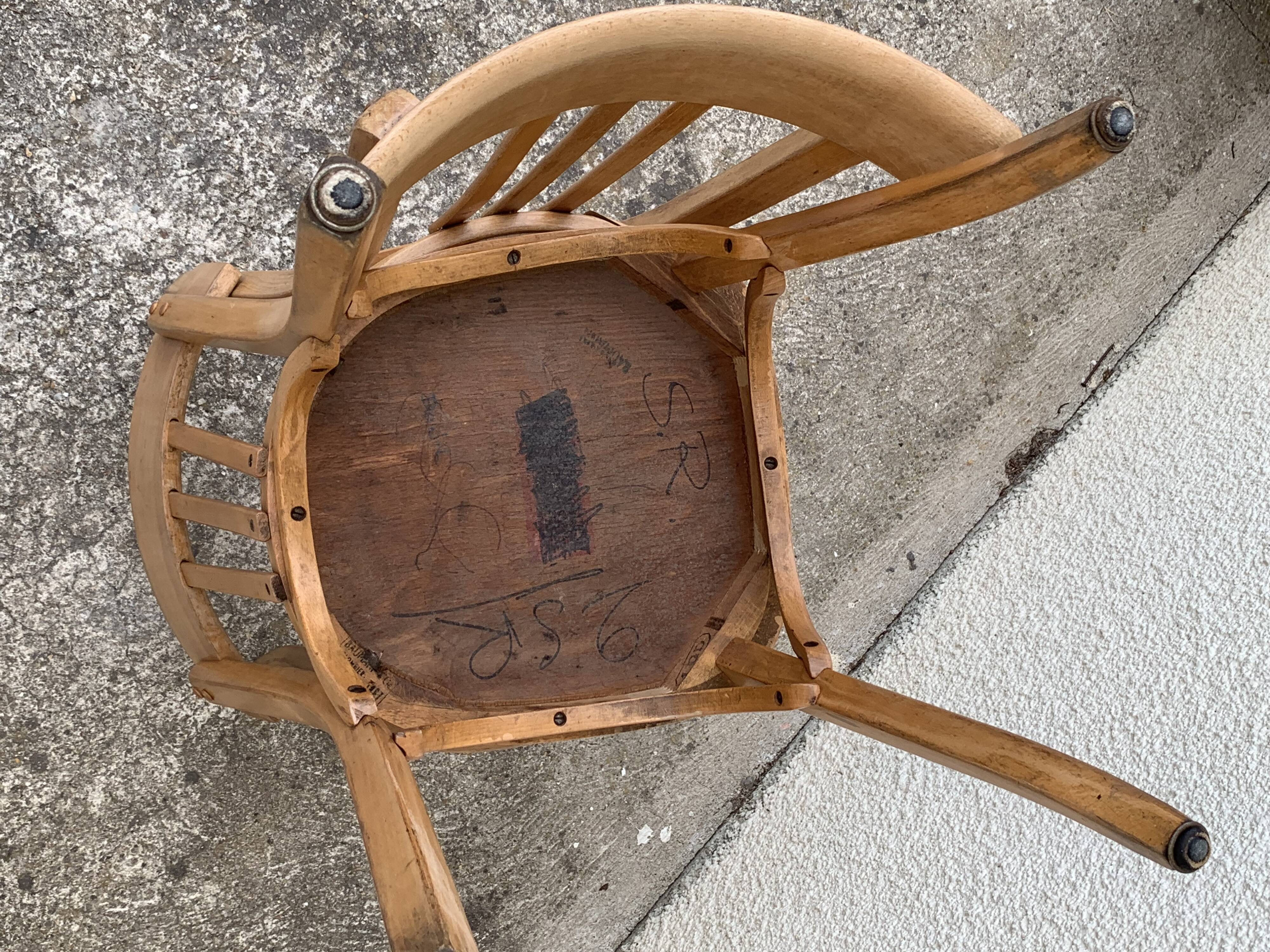 Suite of 4 chairs bistro Baumann 1967