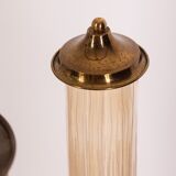 Lustre vintage des années 60 en laiton et verre design japonais