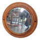 Grand miroir rond en bois