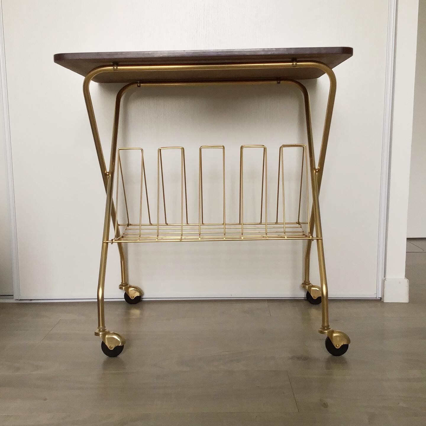 Vintage folding vinyl tray