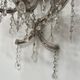 Pair of "Marie Thérèse" wall lights Brass frame glass and pendants 20th century