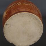 Mid-20th century brown glazed stoneware wine pitcher