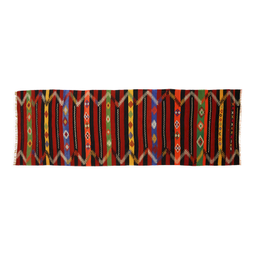 Anatolian handmade kilim rug 332 cm x 114 cm