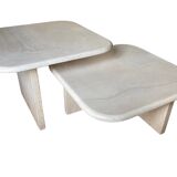 70s travertine nesting tables