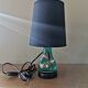 Vintage resin inclusion lamp curiosity cabinet