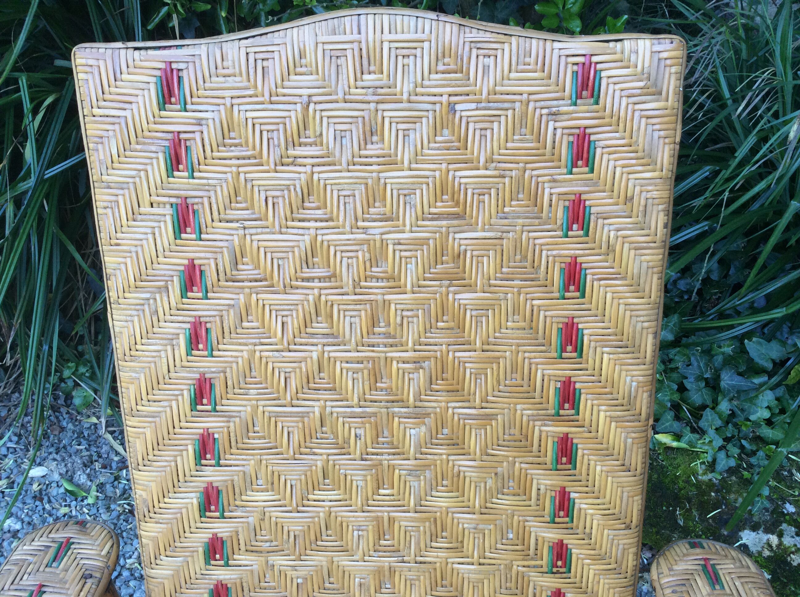 Rattan long chair