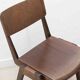 Stackable bistro chair in ebony-colored wood, Germany 1960s