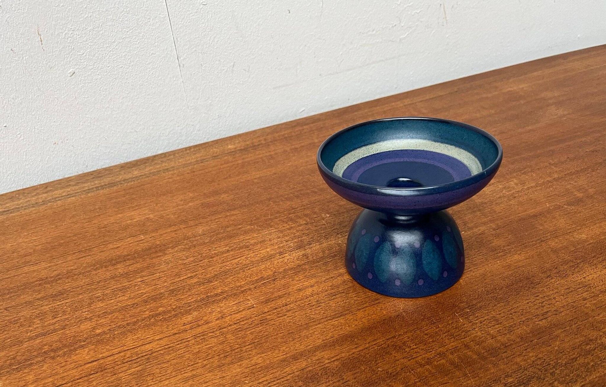 Vintage pottery candlestick from West Germany by KMK Keramik Manufaktur Kupfermühle, 1970s.