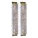 Pair of Gold Wall Sconces with Blue Graniglia Murano Glass
