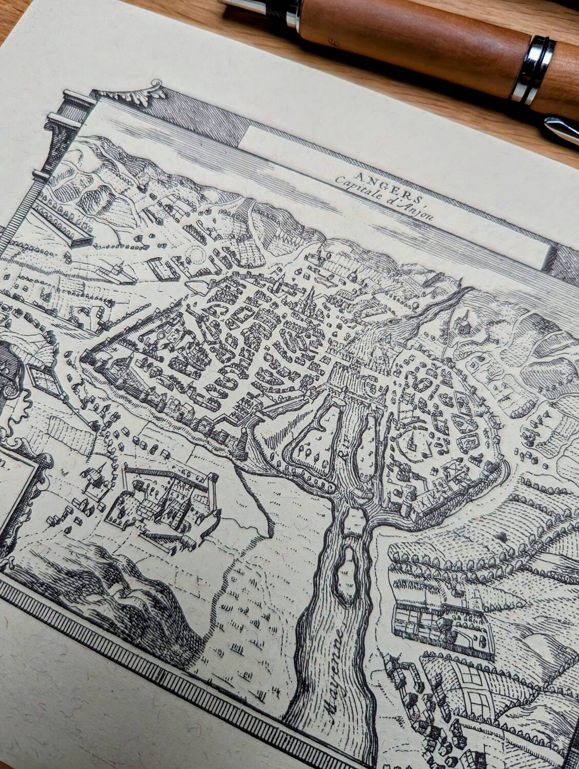 Printed in 1970, Angers, capital of Anjou.