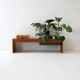 Table basse, jardinière scandinave en teck, années 1960