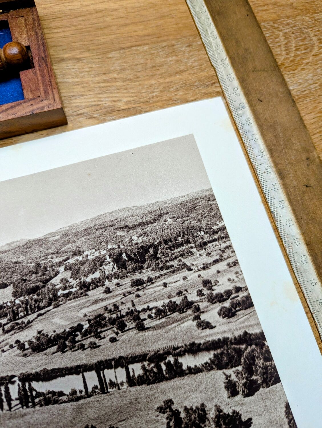 Domme, Dordogne, printed photo plate from 1942.