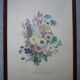Framed Vilmorin lithograph, bouquet No 7, 1857, E. Champin